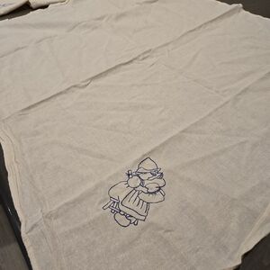 Vintage Muslin Cloth Hand Sewn Dutch Girl Tea Towel.